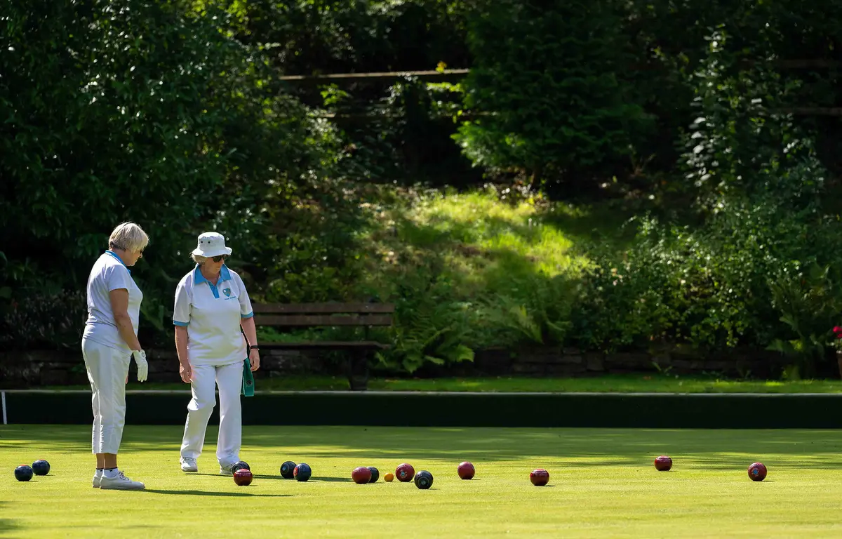 Harrogate Bowling Club beside the Valley Gardens